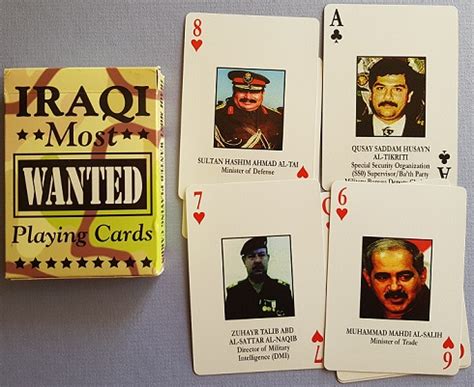 iraq most wanted playing cards for sale .